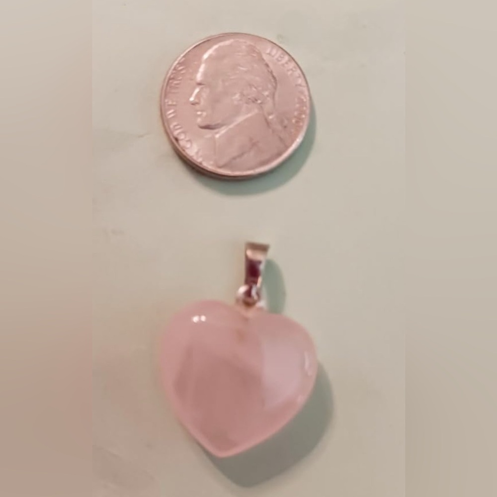 100% Genuine Rose Quarts Stone Necklace ๐ - Picture 2 of 2